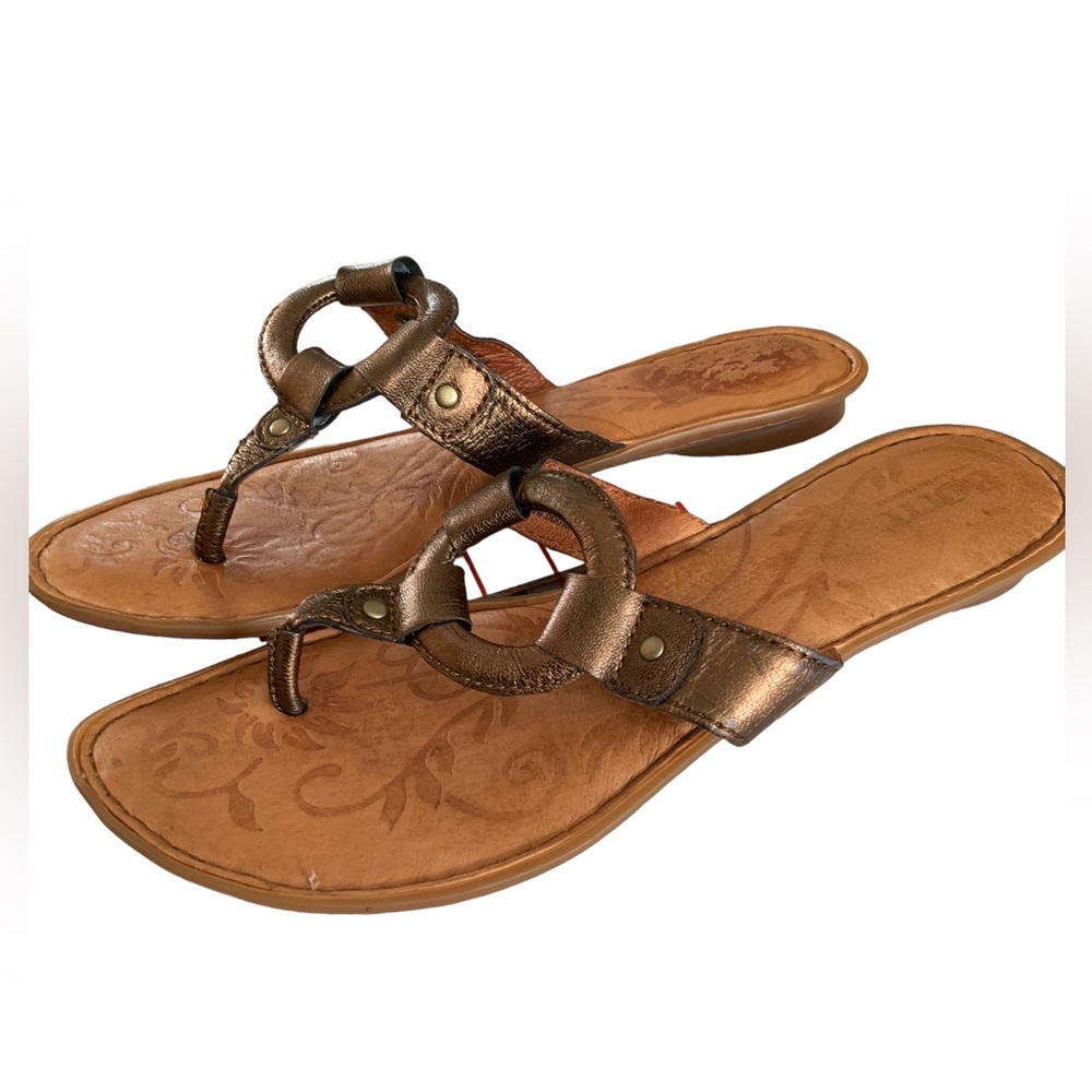 Born, Leather, Thong Flip Flop, Sandals, Copper Brown, W Size 9 very comfortable - Picture 4 of 8